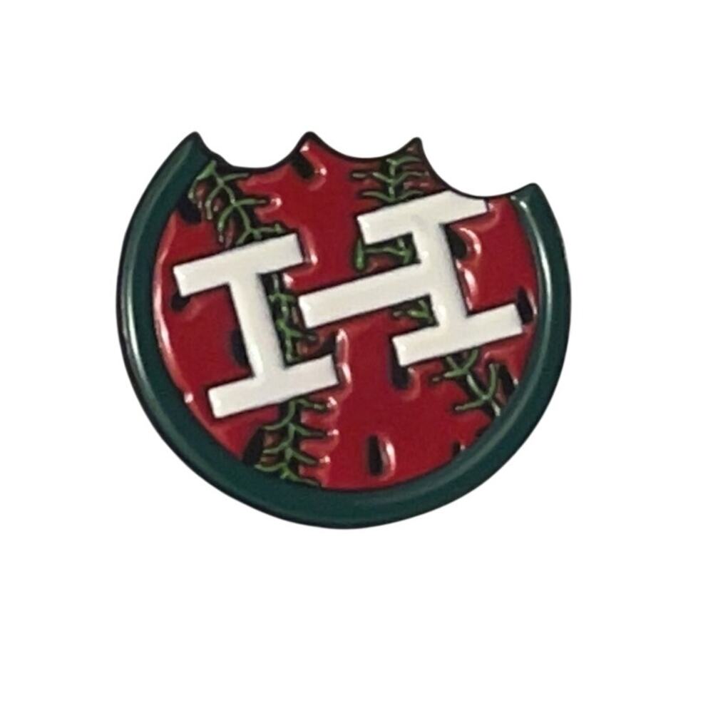 Hat Club Watermelon Collection Enamel Pin - H Logo Bitten Design